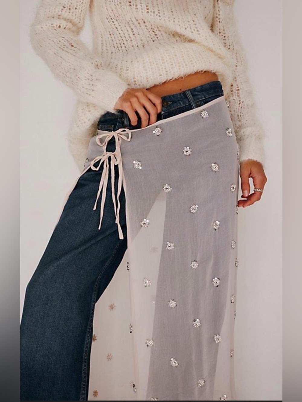 Free People embellished apron Sarang